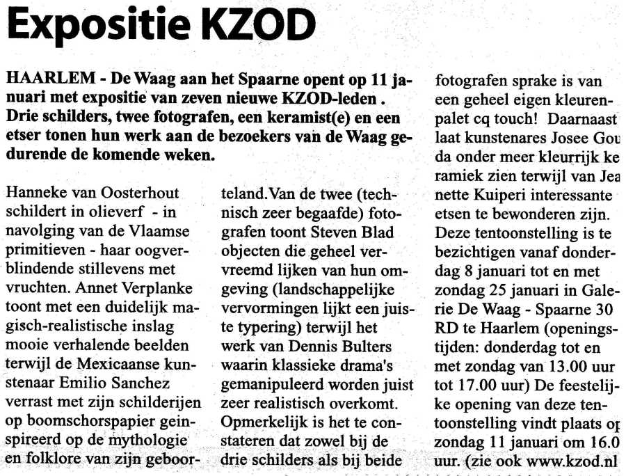 Nieuwe leden expositie 2009