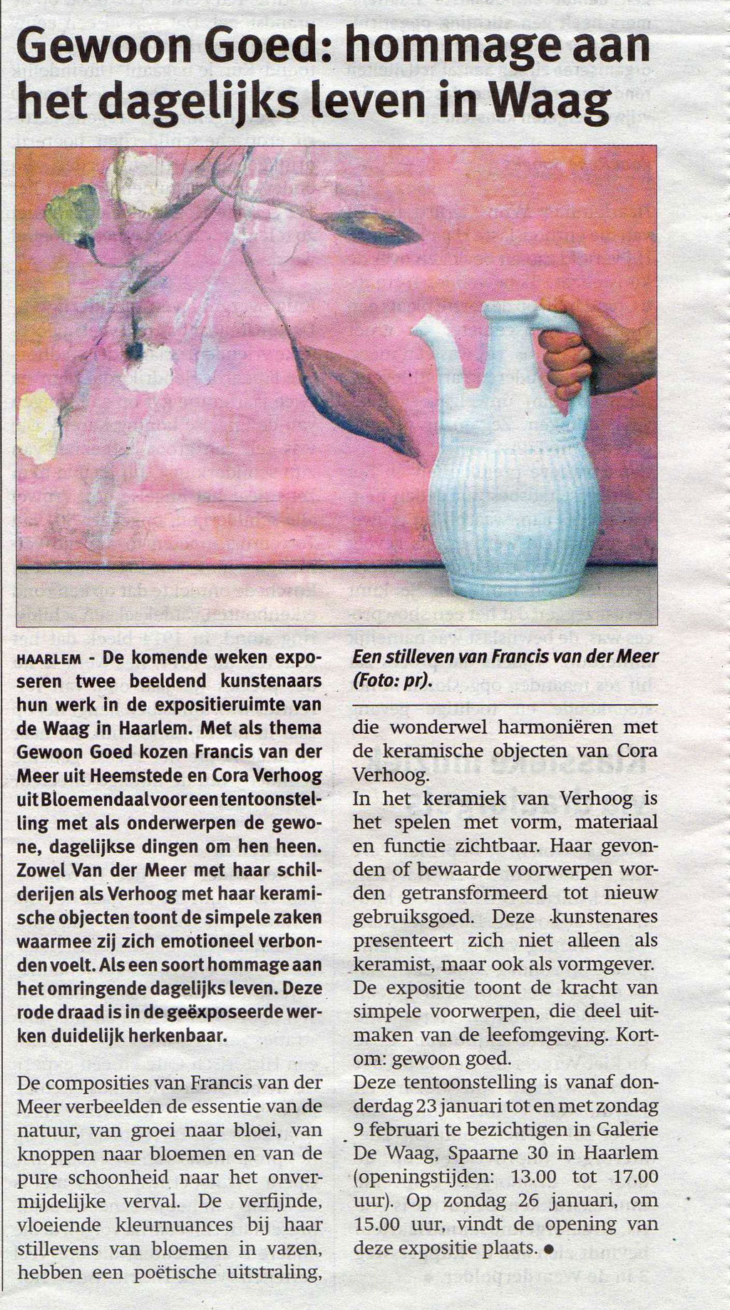 Persbericht | Gewoon Goed: hommage aan het dagelijkse leven, in Waag