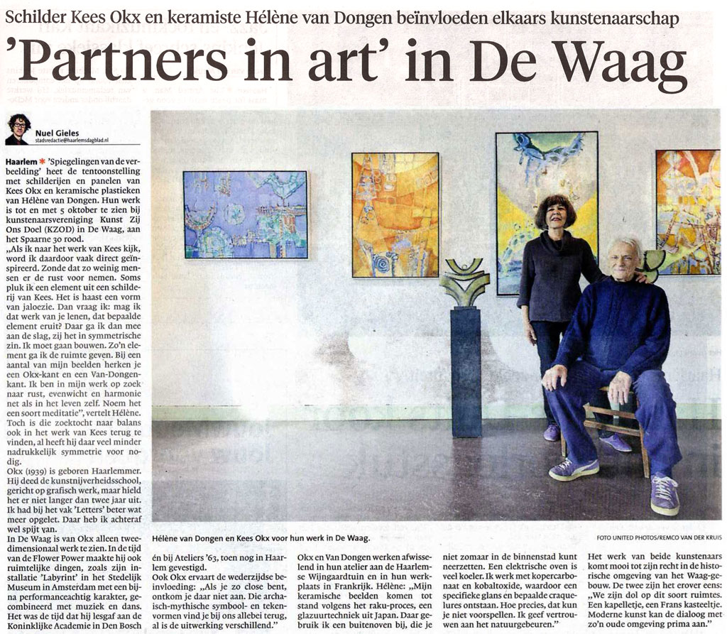 Persbericht | ‘Partners in Art’ in De Waag