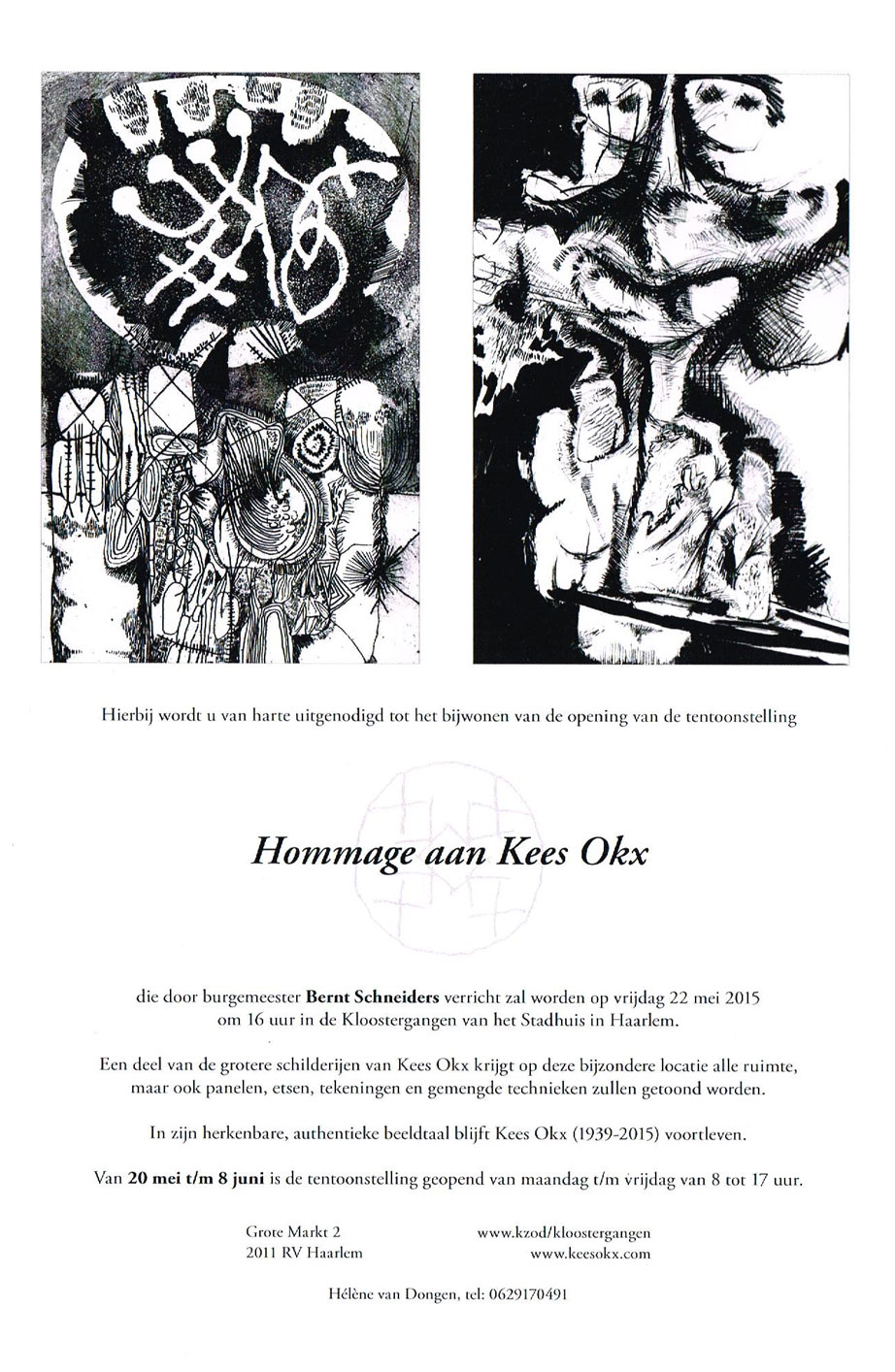 Expositie | De Kloostergangen | Hommage aan Kees Okx