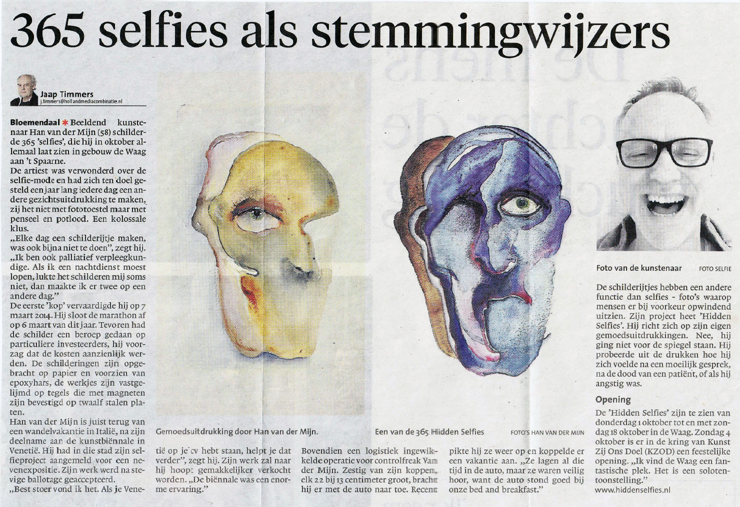 Persbericht | 365 selfies als stemmingwijzers