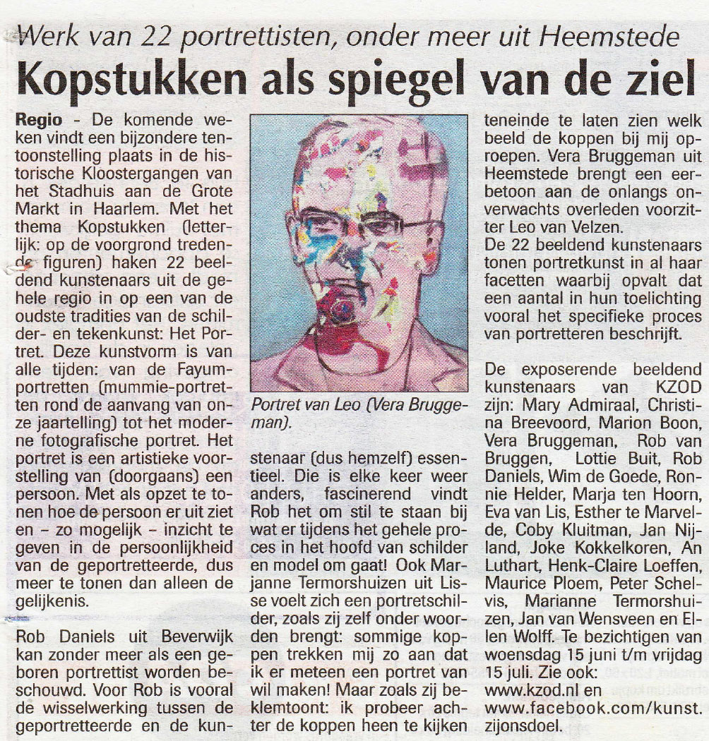 Persbericht | Kopstukken als spiegel van de ziel