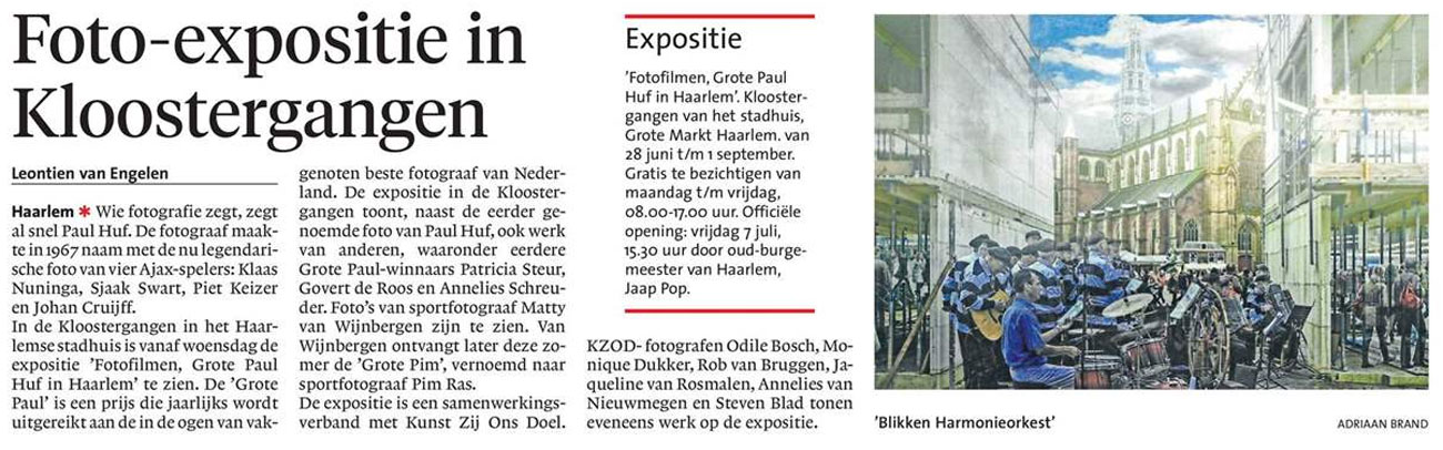 Foto-expositie in Kloostergangen