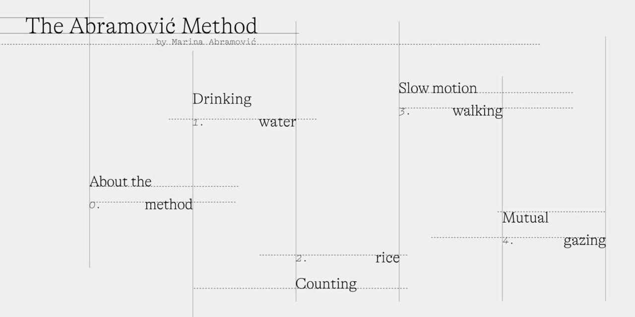 The Abramoviç Method door Marina Abramoviç