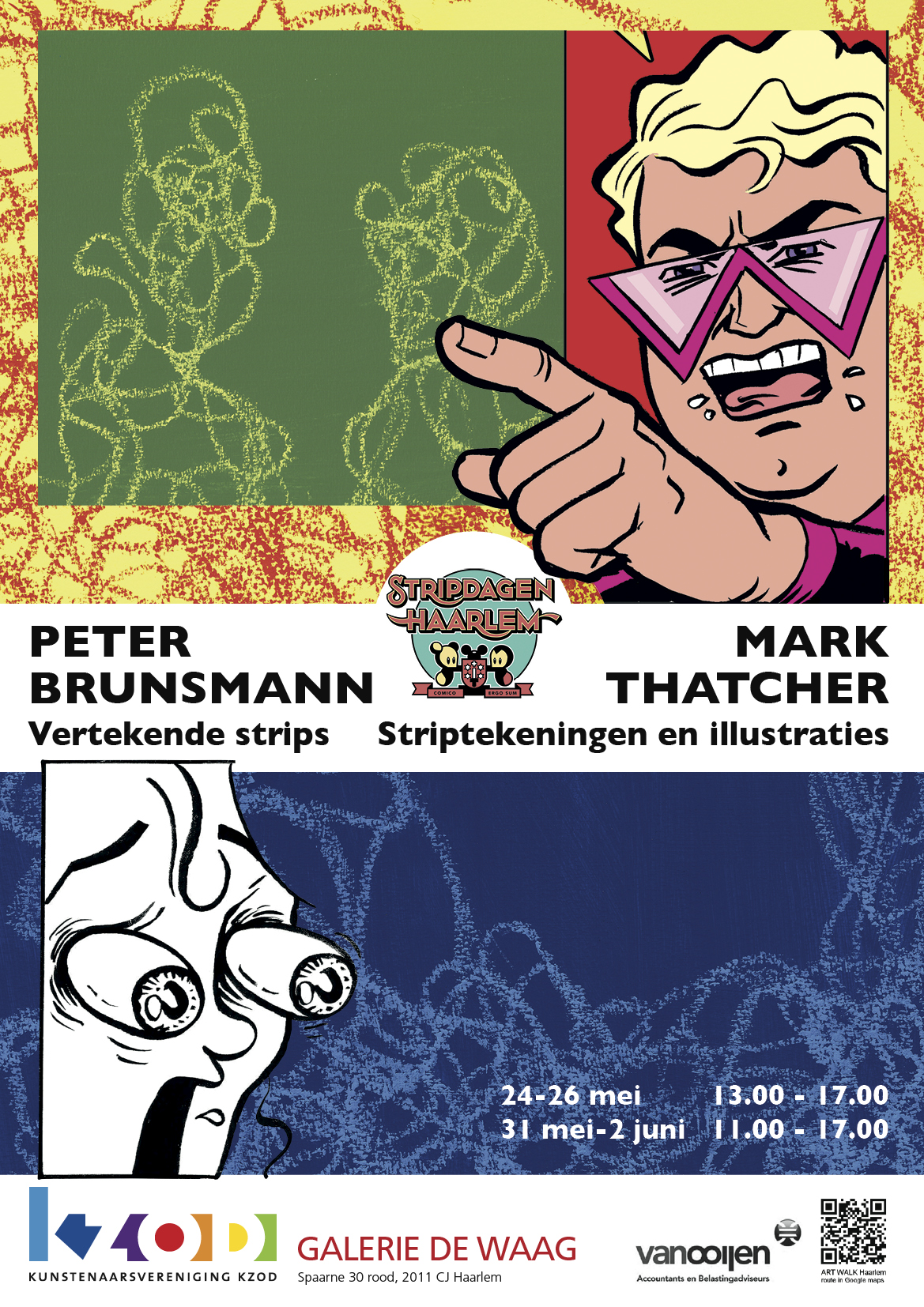 Vertekende Strips Peter Brunsmann en Mark Thatcher galerie de waag Haarlem Stripdagen Haarlem
